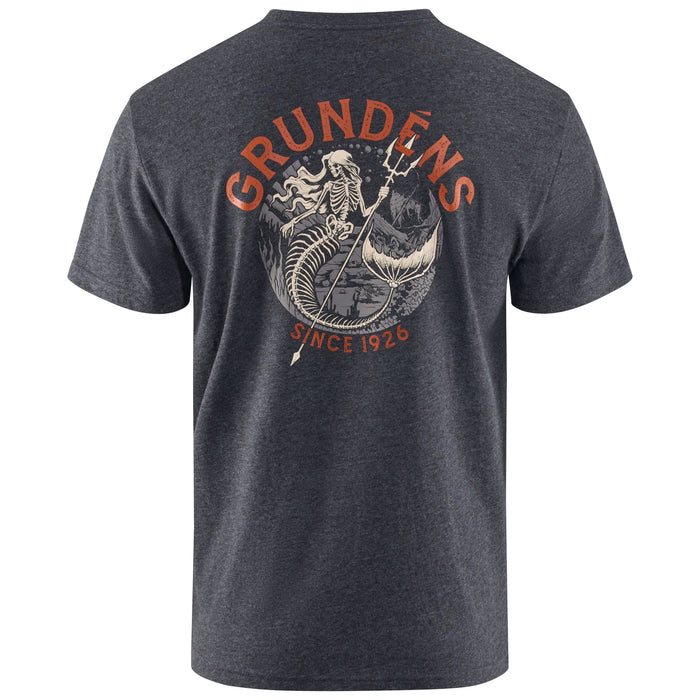 Grundens Men's Dead Reckoning SS T-Shirt Heather Charcoal Image 01