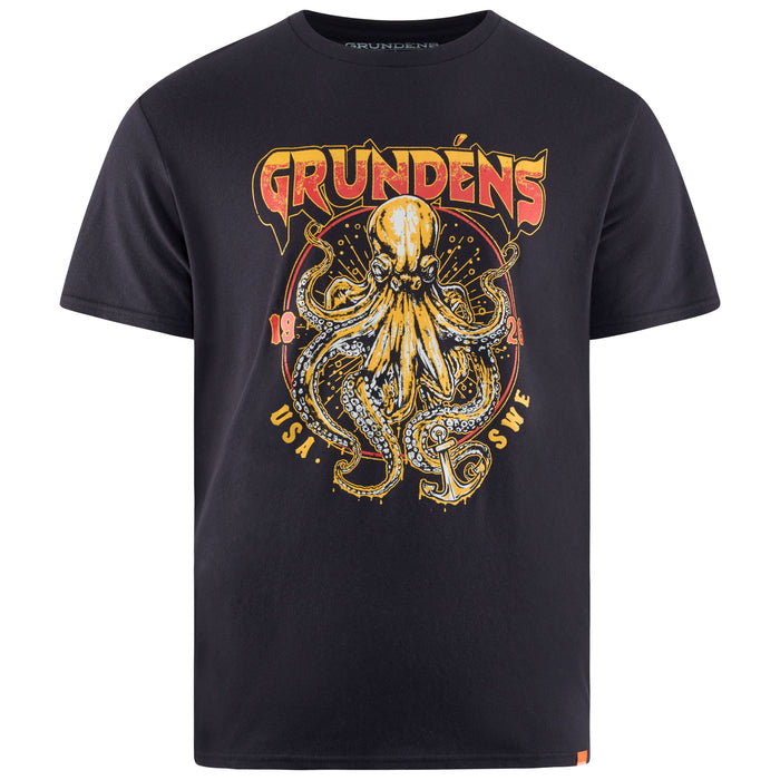 Grundens Men's Rocktopus SS T-Shirt Black Image 01