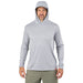 Grundens Men's Tough Sun Masked Hoodie Mist Image 07