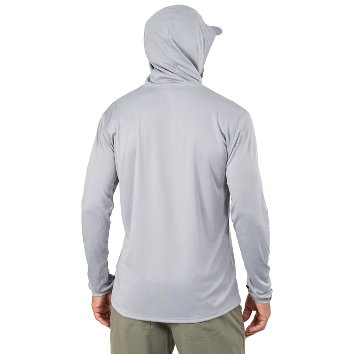 Grundens Men's Tough Sun Masked Hoodie Mist Image 09