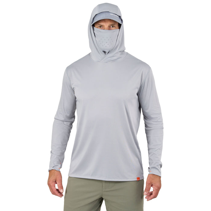 Grundens Men's Tough Sun Masked Hoodie Mist Image 10