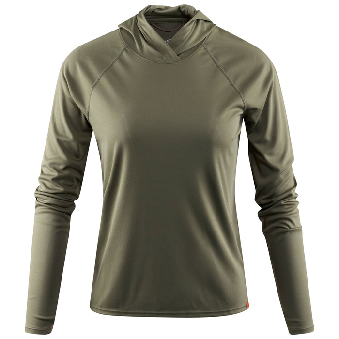 Grundens Women's Tough Sun Hoodie Forest Image 01