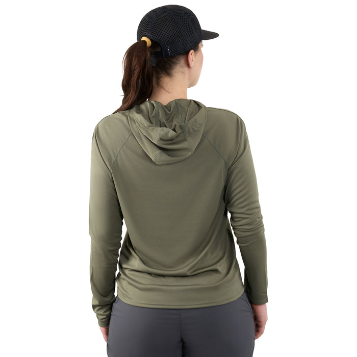 Grundens Women's Tough Sun Hoodie Forest Image 03
