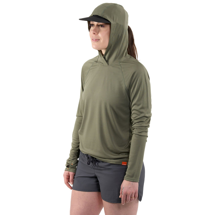 Grundens Women's Tough Sun Hoodie Forest Image 04