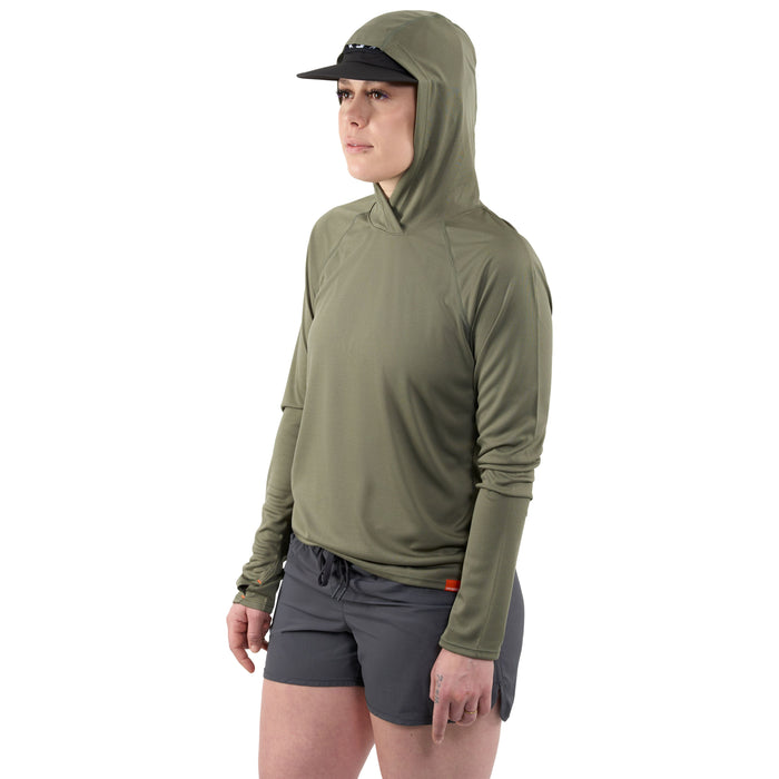 Grundens Women's Tough Sun Hoodie Forest Image 05