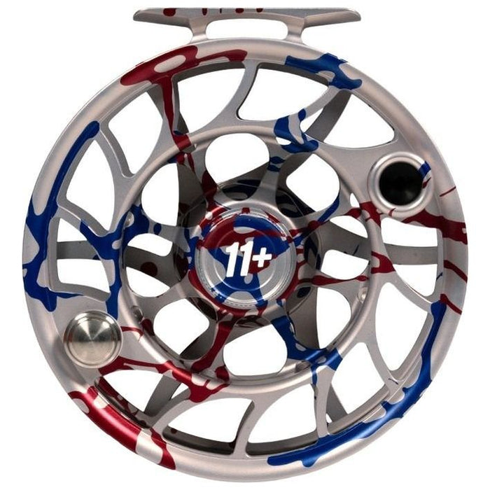 Hatch Custom USA Iconic Large Arbor Fly Reel 11 Plus USA Splatter / White Image 01