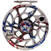 Hatch Custom USA Iconic Large Arbor Fly Reel 11 Plus USA Splatter / White Image 01
