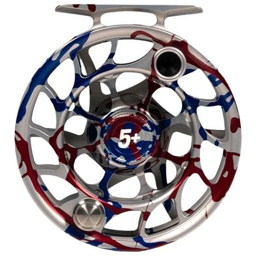 Hatch Custom USA Iconic Large Arbor Fly Reel 5 Plus USA Splatter / White Image 01