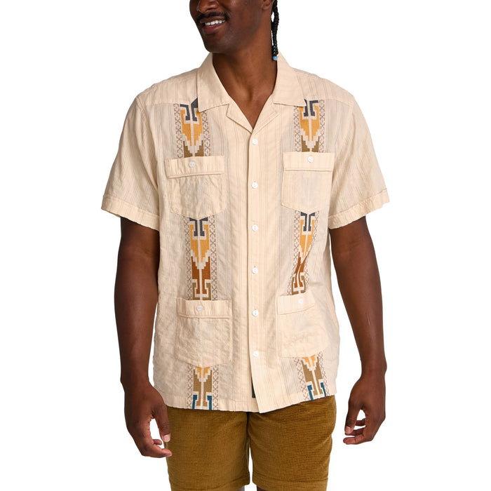 Howler Brothers Guayabera Shirt Temple Tracks : Oatmeal Image 05