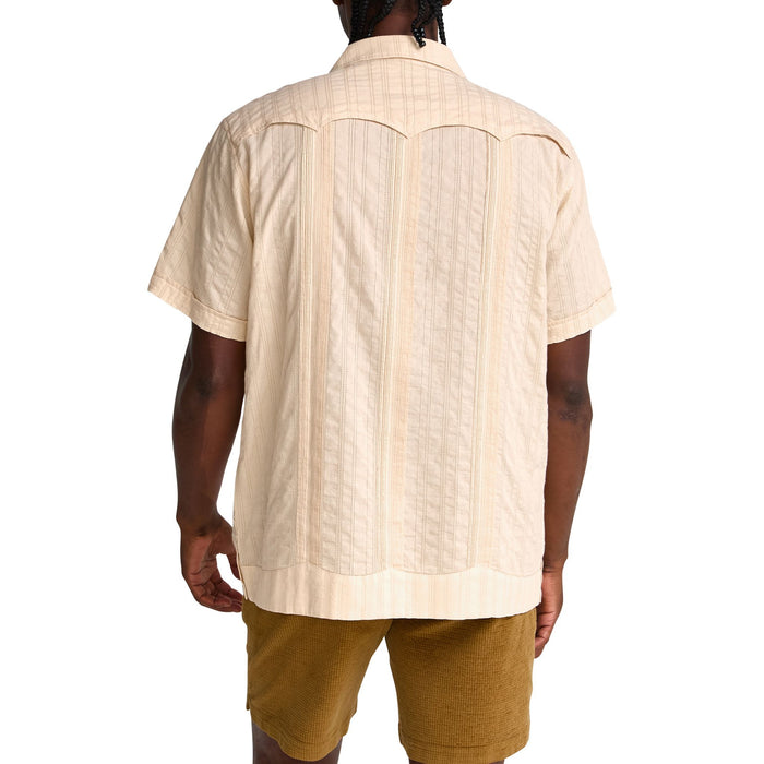 Howler Brothers Guayabera Shirt Temple Tracks : Oatmeal Image 06