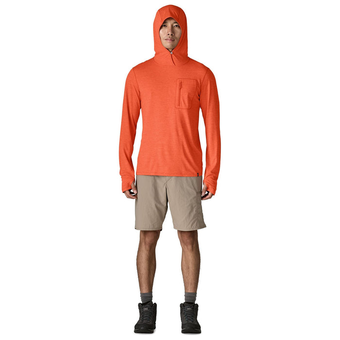 Patagonia Men's Capilene Cool Sun Hoody Coal Orange - Light Coal Orange X-Dye