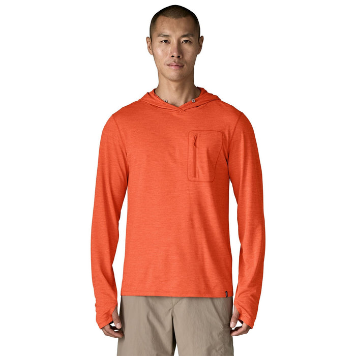 Patagonia Men's Capilene Cool Sun Hoody Coal Orange - Light Coal Orange X-Dye