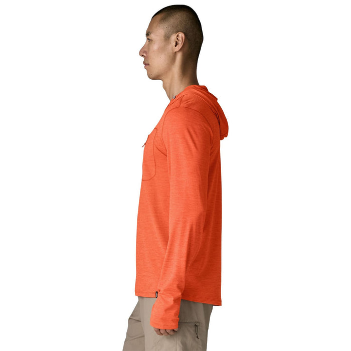 Patagonia Men's Capilene Cool Sun Hoody Coal Orange - Light Coal Orange X-Dye