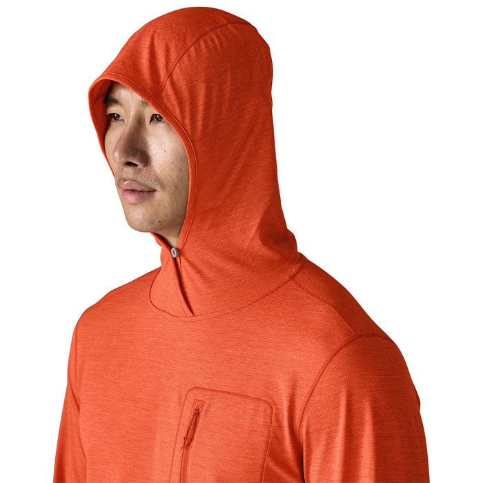 Patagonia Men's Capilene Cool Sun Hoody Coal Orange - Light Coal Orange X-Dye