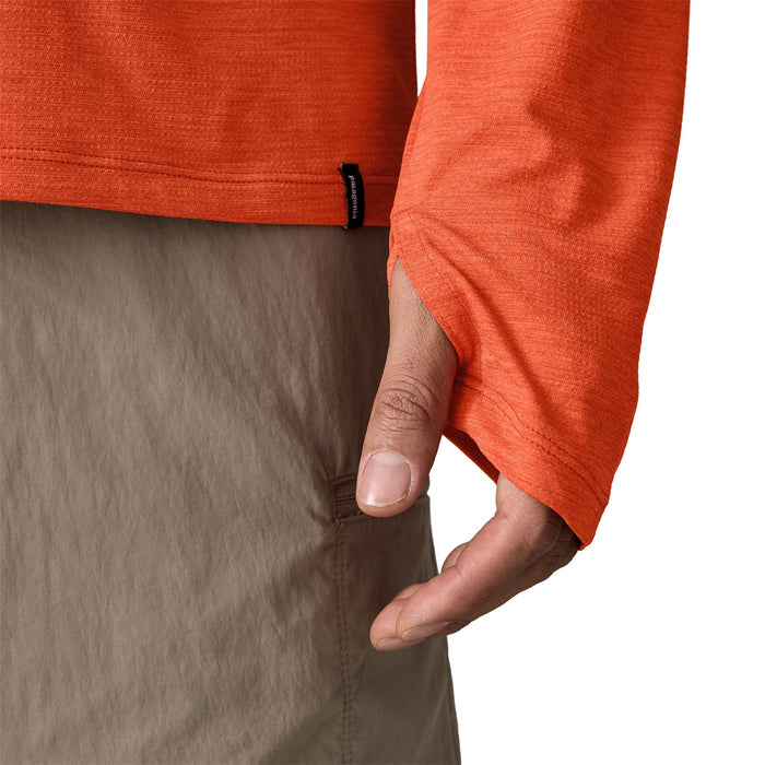 Patagonia Men's Capilene Cool Sun Hoody Coal Orange - Light Coal Orange X-Dye