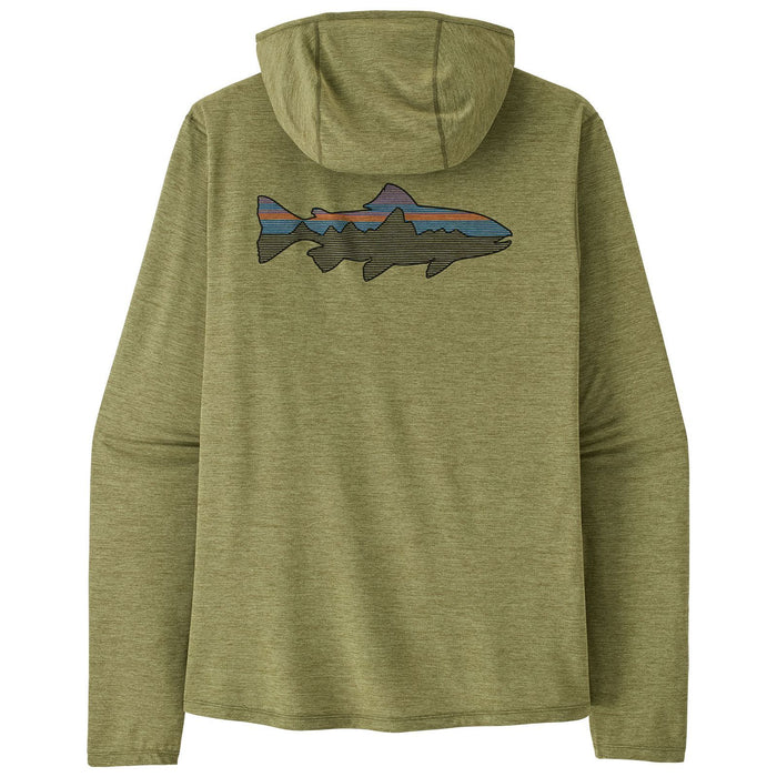 Patagonia Men's Capilene Cool Sun Hoody - Fitz Roy Trout Caper Green - Buckhorn Green X-Dye