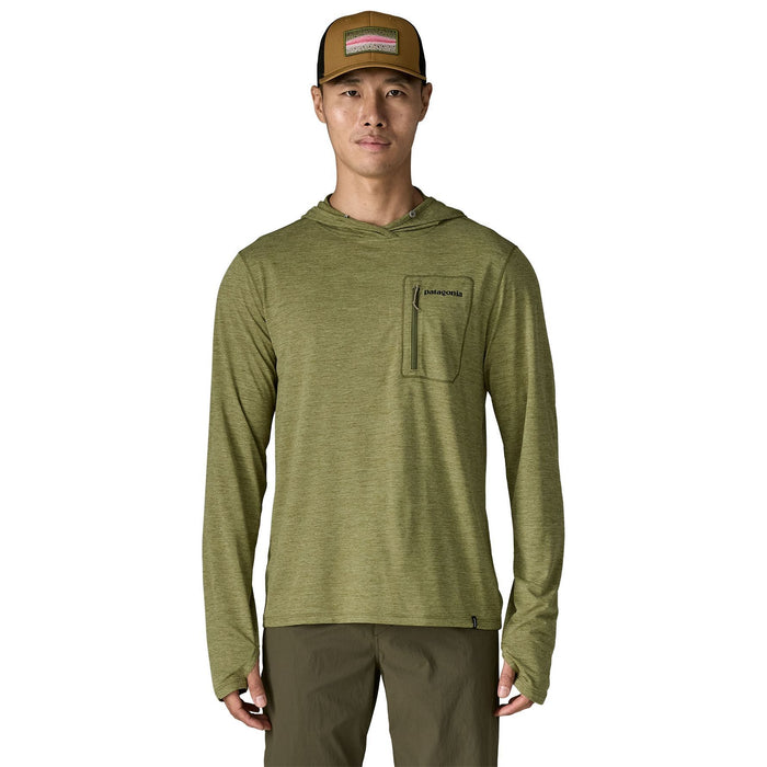 Patagonia Men's Capilene Cool Sun Hoody - Fitz Roy Trout Caper Green - Buckhorn Green X-Dye