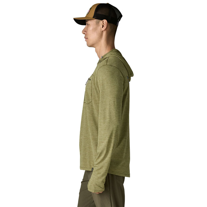 Patagonia Men's Capilene Cool Sun Hoody - Fitz Roy Trout Caper Green - Buckhorn Green X-Dye