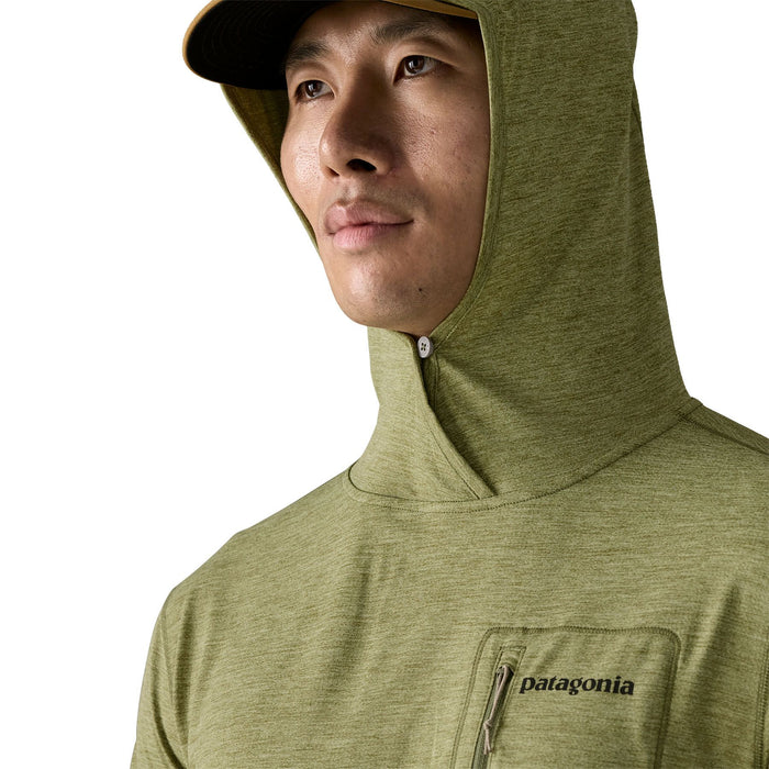 Patagonia Men's Capilene Cool Sun Hoody - Fitz Roy Trout Caper Green - Buckhorn Green X-Dye