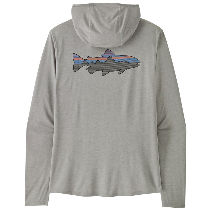 Patagonia Men's Capilene Cool Sun Hoody - Fitz Roy Trout Crisp Grey - Salt Grey X-Dye