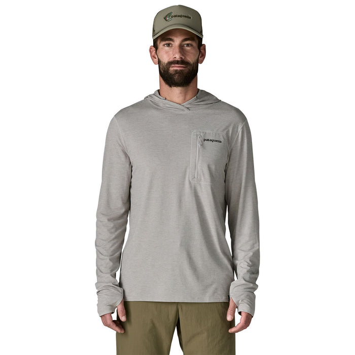 Patagonia Men's Capilene Cool Sun Hoody - Fitz Roy Trout Crisp Grey - Salt Grey X-Dye