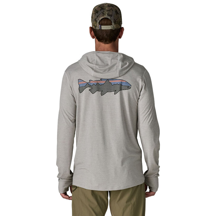 Patagonia Men's Capilene Cool Sun Hoody - Fitz Roy Trout Crisp Grey - Salt Grey X-Dye