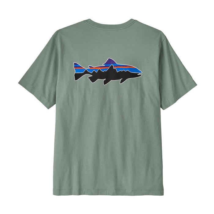 Patagonia Men's Fitz Roy Trout T-Shirt Cover Green Image 01