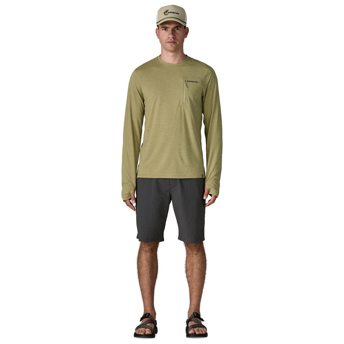 Patagonia Men's Long-Sleeved Capilene Cool Sun Shirt - Fitz Roy Trout Gumtree Green - Light Gumtree Green X-Dye