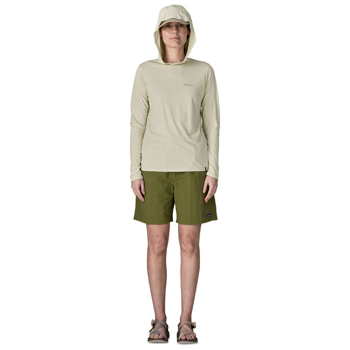 Patagonia Women's Capilene Cool Daily Hoody - Casting Logo Dyno White