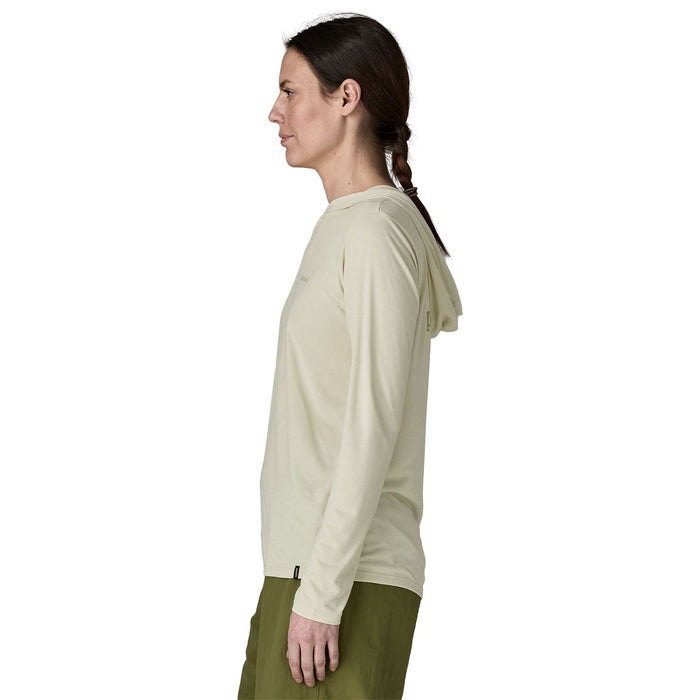 Patagonia Women's Capilene Cool Daily Hoody - Casting Logo Dyno White