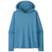 Patagonia Women's Capilene Cool Daily Hoody - Casting Logo Shore Blue - Light Shore Blue X-Dye