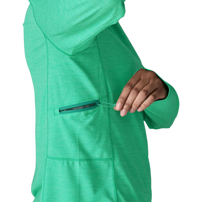 Patagonia Women's Capilene Cool Sun Hoody Aqua Stone - Early Teal X-Dye