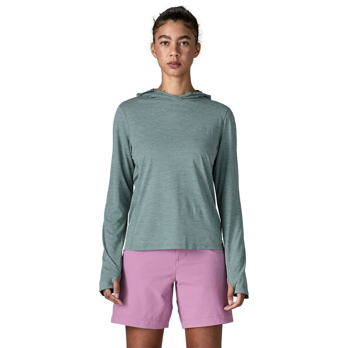 Patagonia Women's Capilene Cool Sun Hoody Nouveau Green - Blue Sage X-Dye