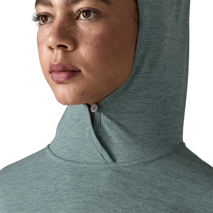 Patagonia Women's Capilene Cool Sun Hoody Nouveau Green - Blue Sage X-Dye