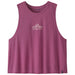 Patagonia Women's Capilene Cool Trail Cropped Tank Fitz Roy Nimbus: Faded Magenta