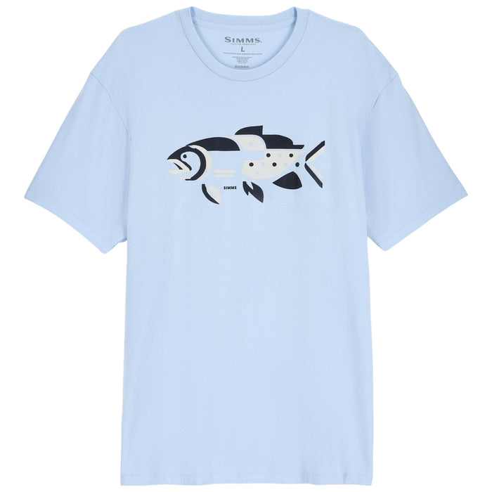 Simms Men's Abstract Fresh T-Shirt Sky Blue Image 01
