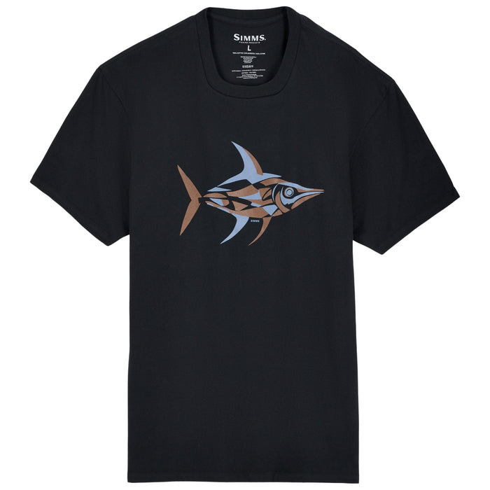 Simms Men's Abstract Salt T-Shirt Black Image 01