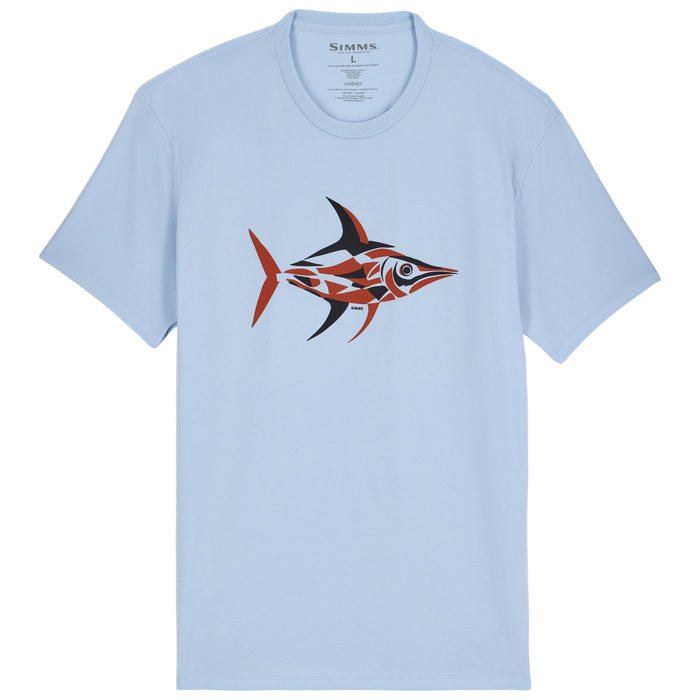 Simms Men's Abstract Salt T-Shirt Sky Blue Image 01