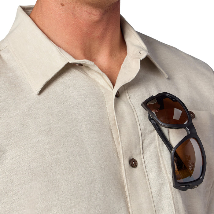 Simms Men's Biscayne LS Shirt Burnished Clay Image 04