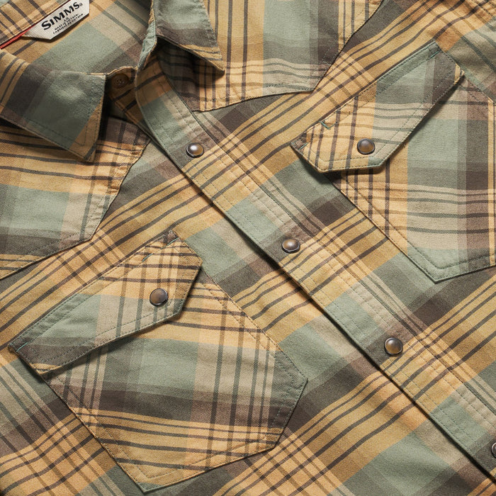 Simms Men's Brackett Flannel Duke Plaid: Hickory Image 04