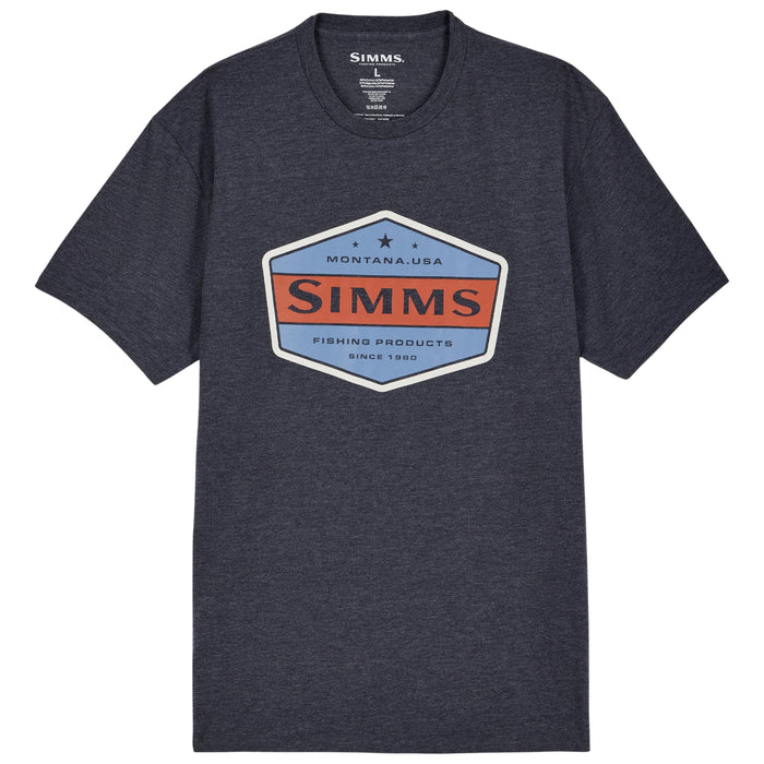 Simms Men's Honor Badge T-Shirt Navy Heather Image 01