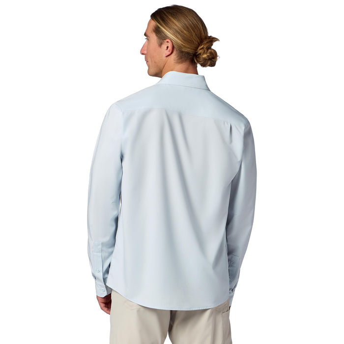 Simms Men's Launch LS Shirt Bimini Blue Heather Image 03