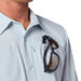 Simms Men's Launch LS Shirt Bimini Blue Heather Image 05