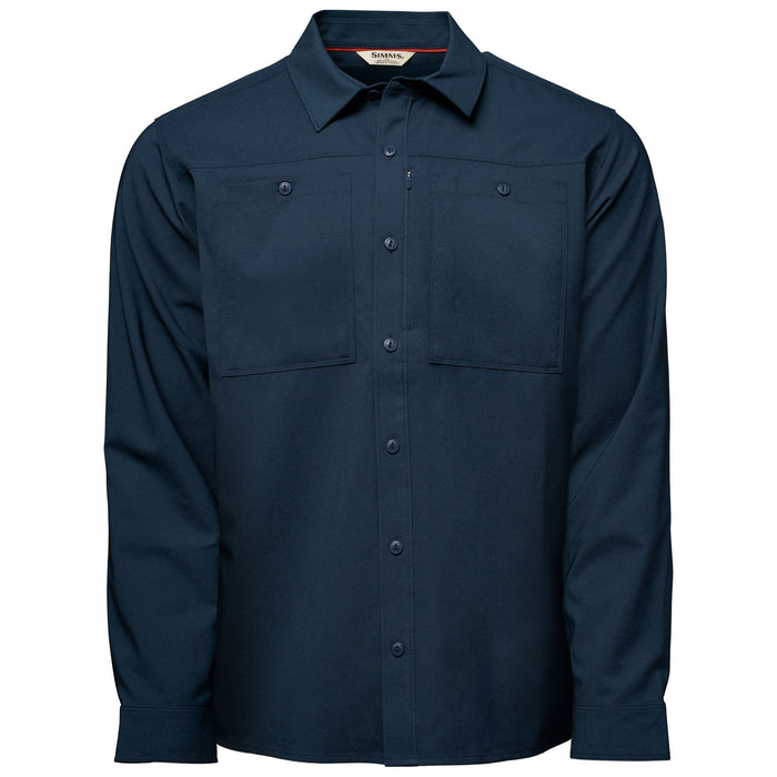 Simms Men's Launch LS Shirt Huckleberry Heather Image 01
