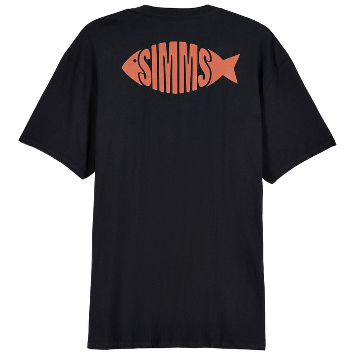 Simms Men's Logofish T-Shirt Black Image 01