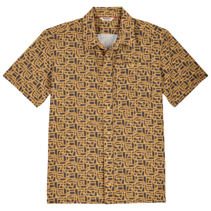 Simms Men's Tailout Air SS Shirt Block Sepia Image 01