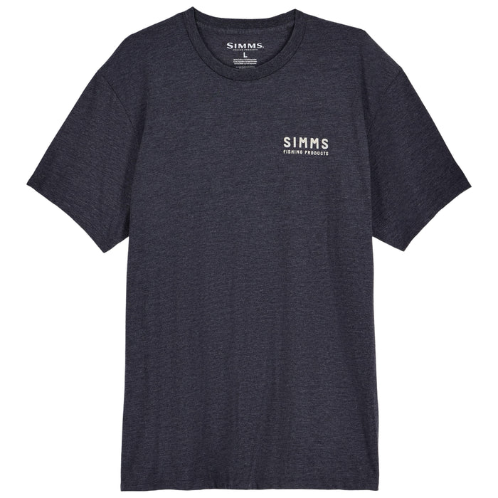 Simms Men's Woodland Leap T-Shirt Navy Image 02