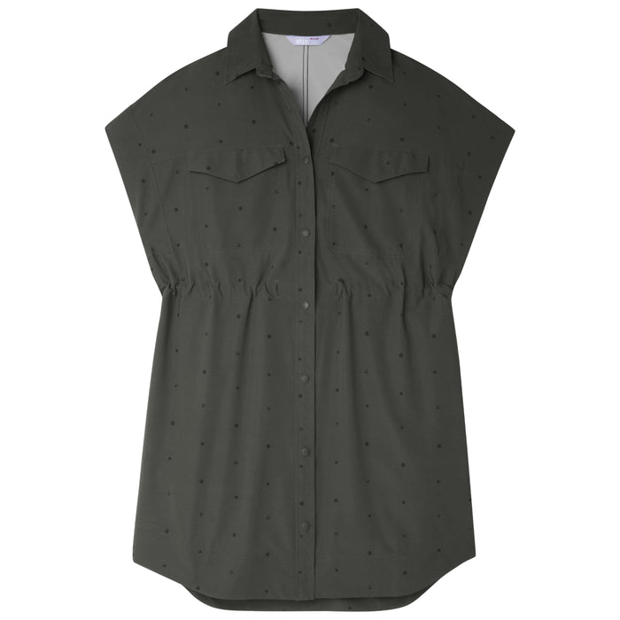 Stio Women's Mountain Flow Shirt Dress Raven Dot Image 01