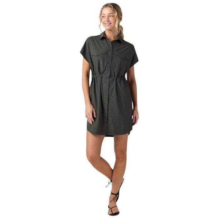 Stio Women's Mountain Flow Shirt Dress Raven Dot Image 02