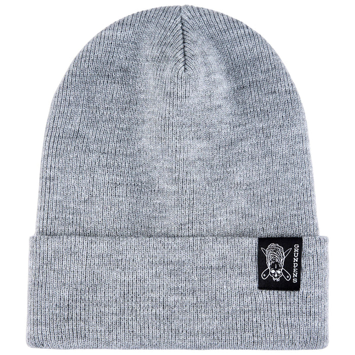 Grundens Zero Shucks Beanie Heather Charcoal Image 01